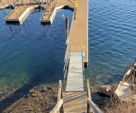 Pile-driven pier — Hayden Lake