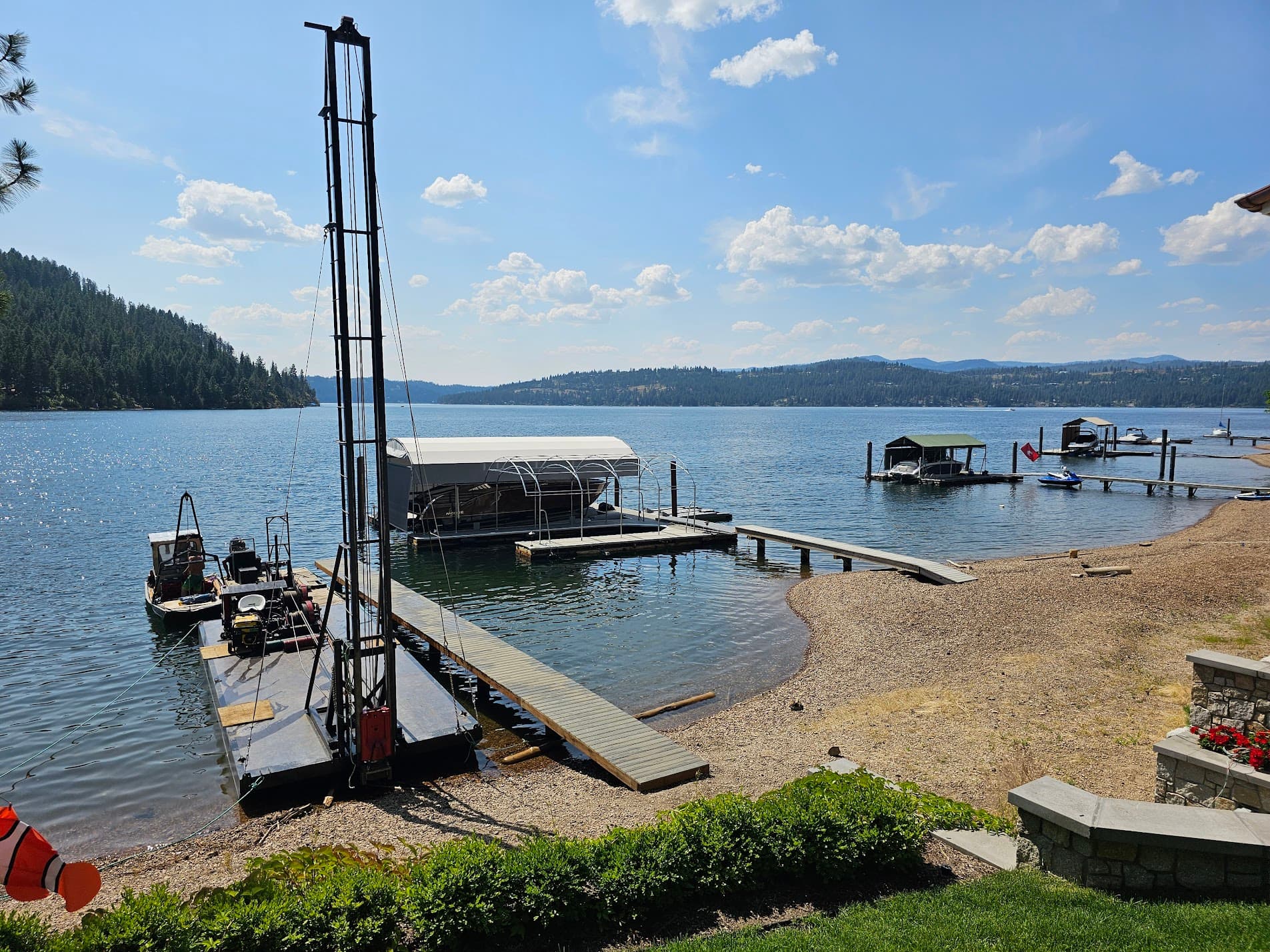 Pile driving — Lake Coeur d'Alene